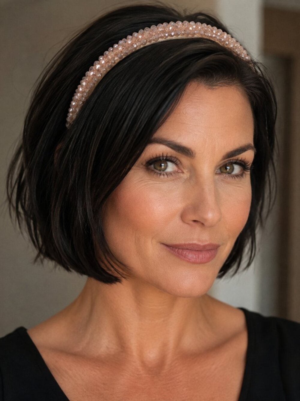 HEADBANDS that SPARKLE Like Crazy!  Thin Crystal Headbands In Black or Cream